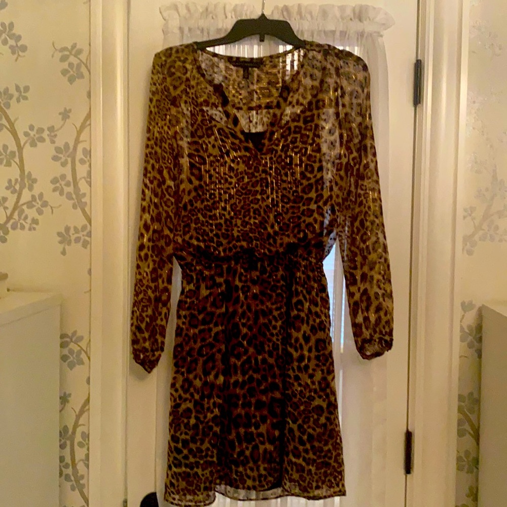 White House Black Market leopard dress